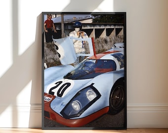 Lemans Porsche 917 Film | Steve McQueen Vintage Art Poster