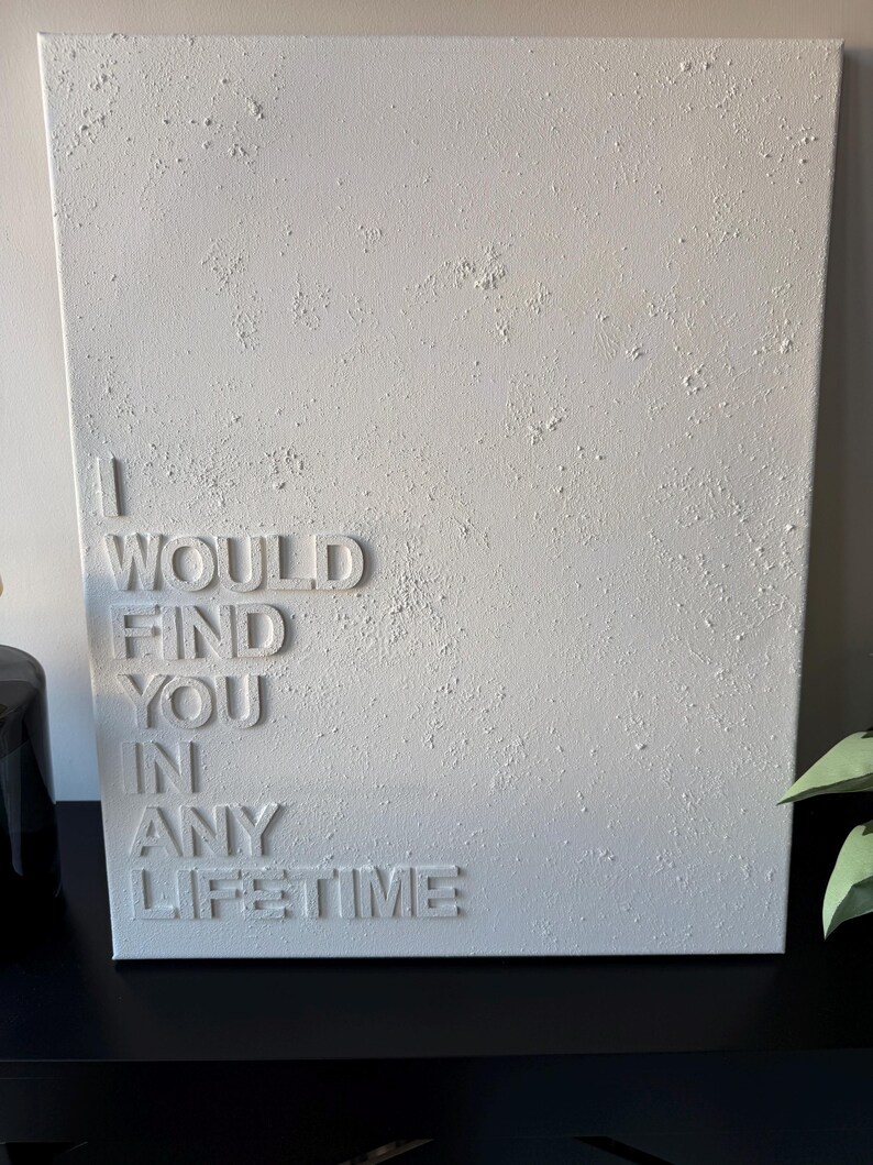 Quote 3D Bespoke Textured Canvas | Any Personalisation image 6