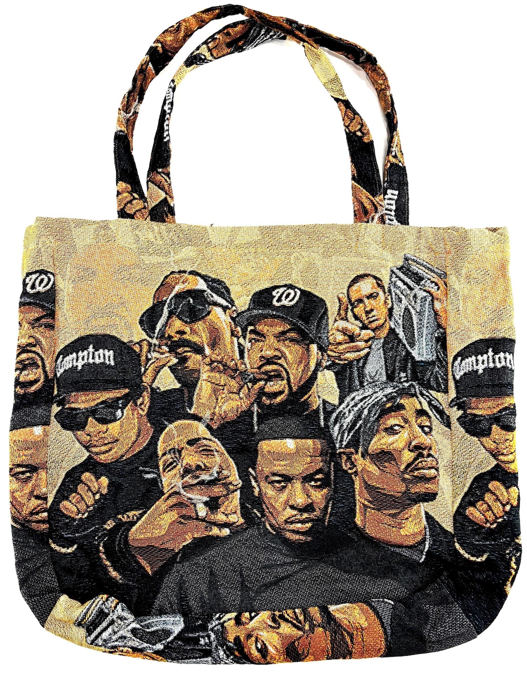 Shoulder Bag Rapper THE RAP Ogs Jacquard Tote Bag | Hand Stitched Unisex Shoulder Bag for ...