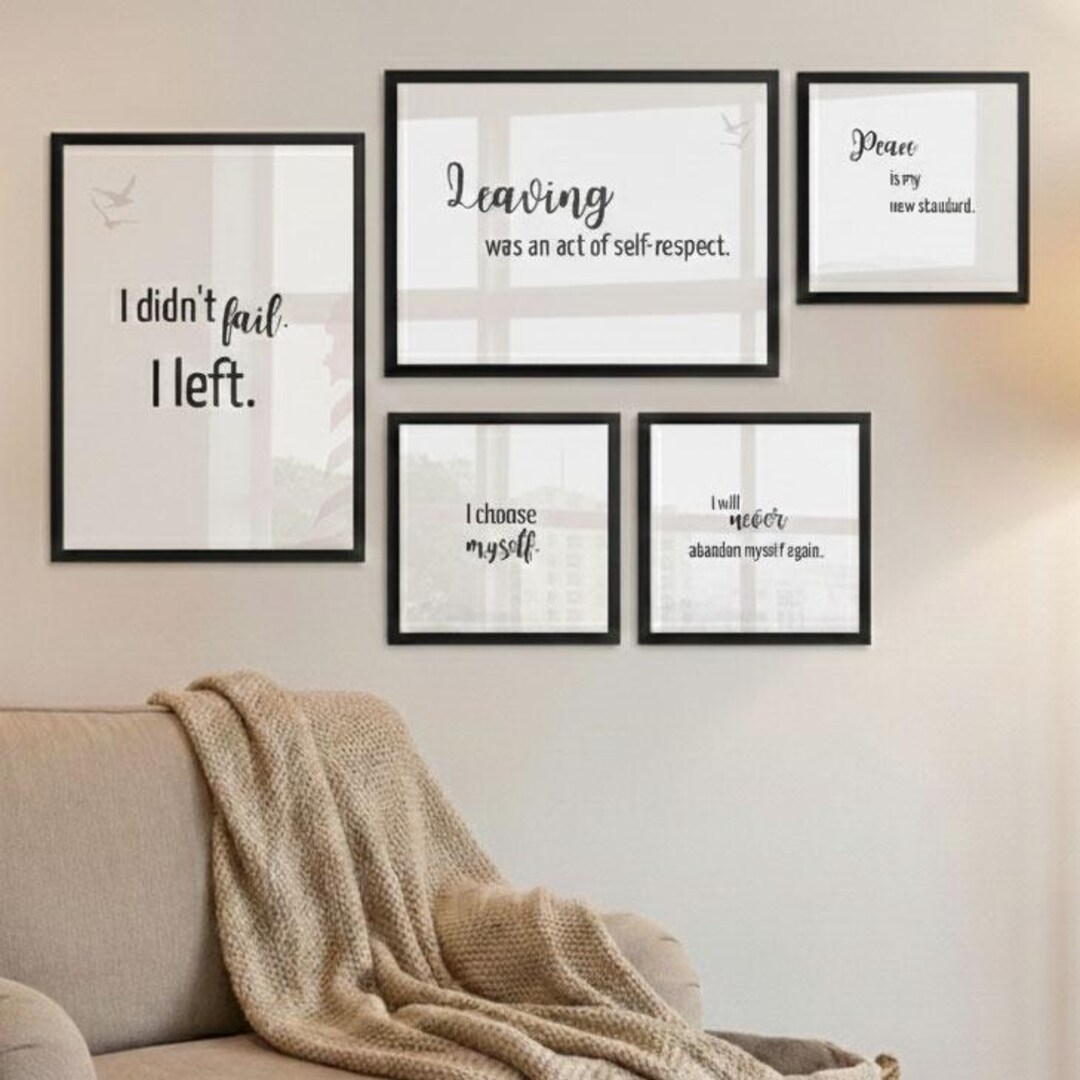 Gallery Wall Affirmation Prints Bundle | After Breakup Wall Art | Mixed ...