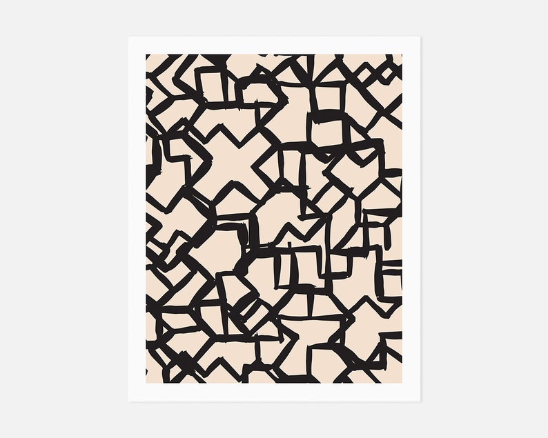 Large Abstract Art Pink / Modern Gallery Wall Art / Vertical Etsy