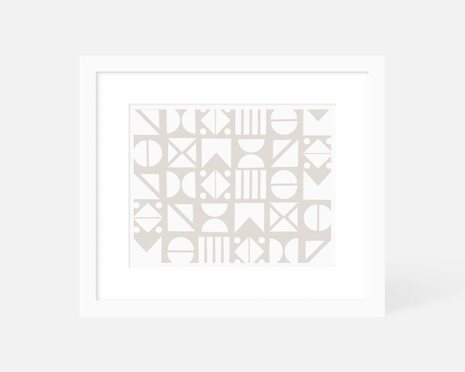 Geometric Art Print for Above Crib / Neutral Shapes Wall Art / Etsy