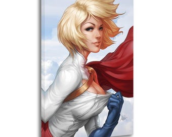 Power Girl Leinwanddruck - Superhelden-Wandkunst