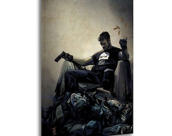Doek The Punisher: muurkunst superheld