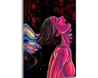 Pop Street Graffiti Kunst Sexuelle Liebe Kunst Malerei Wand Dekor Kunstwerk Druck Poster Badezimmer Schlafzimmer Wohnzimmer Wohnkultur