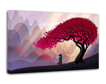 Samurai Jack Leinwanddruck: Feld des Windes und Hügel Kunstwerk