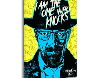 Breaking Bad I Am The One Who Knocks Kunstmalerei Wanddekor Kunstwerk Druck Poster Badezimmer Schlafzimmer Wohnzimmer Wohnkultur