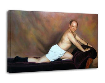 George Costanza Sofa Leinwand Kunst Malerei Wand Dekor Kunstwerk Druck Poster Badezimmer Schlafzimmer Wohnzimmer Wohnkultur