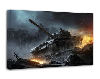 World of Tanks Leinwanddruck: Kampfszene Wandkunst Poster