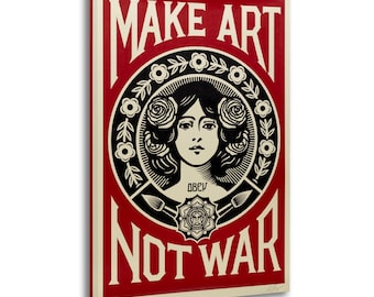Shepard Fairey 'Make Art Not War' Canvas Print, Obey Poster