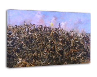 Custer's Last Stand Front-Battle Leinwanddruck Poster - Historisches Wohndekor