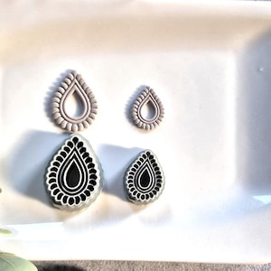 Wykrawacz do gliny polimerowej w kształcie łezki, wykrawacz do gliny Boho Bubble Teardrop, akcesoria do gliny polimerowej, narzędzie do gliny