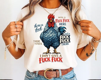 Funny Rooster PNG | Rude Sweary Chicken Design (Digital Download)
