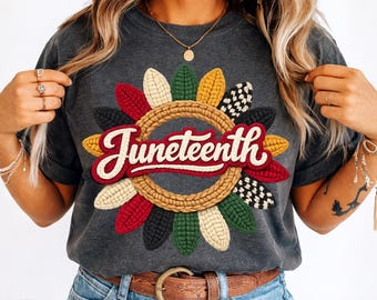 Juneteenth PNG Bundle: Faux Yarn, Crochet Knit Design (Digital Download)