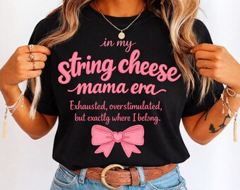 String Cheese Mama Era Embroidery Design, Funny Mom Life, Mothers Day (PNG ZIP File)