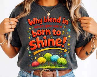 Born to Shine Motivational Teacher PNG, Classroom Reading Graphic (Digital Download)