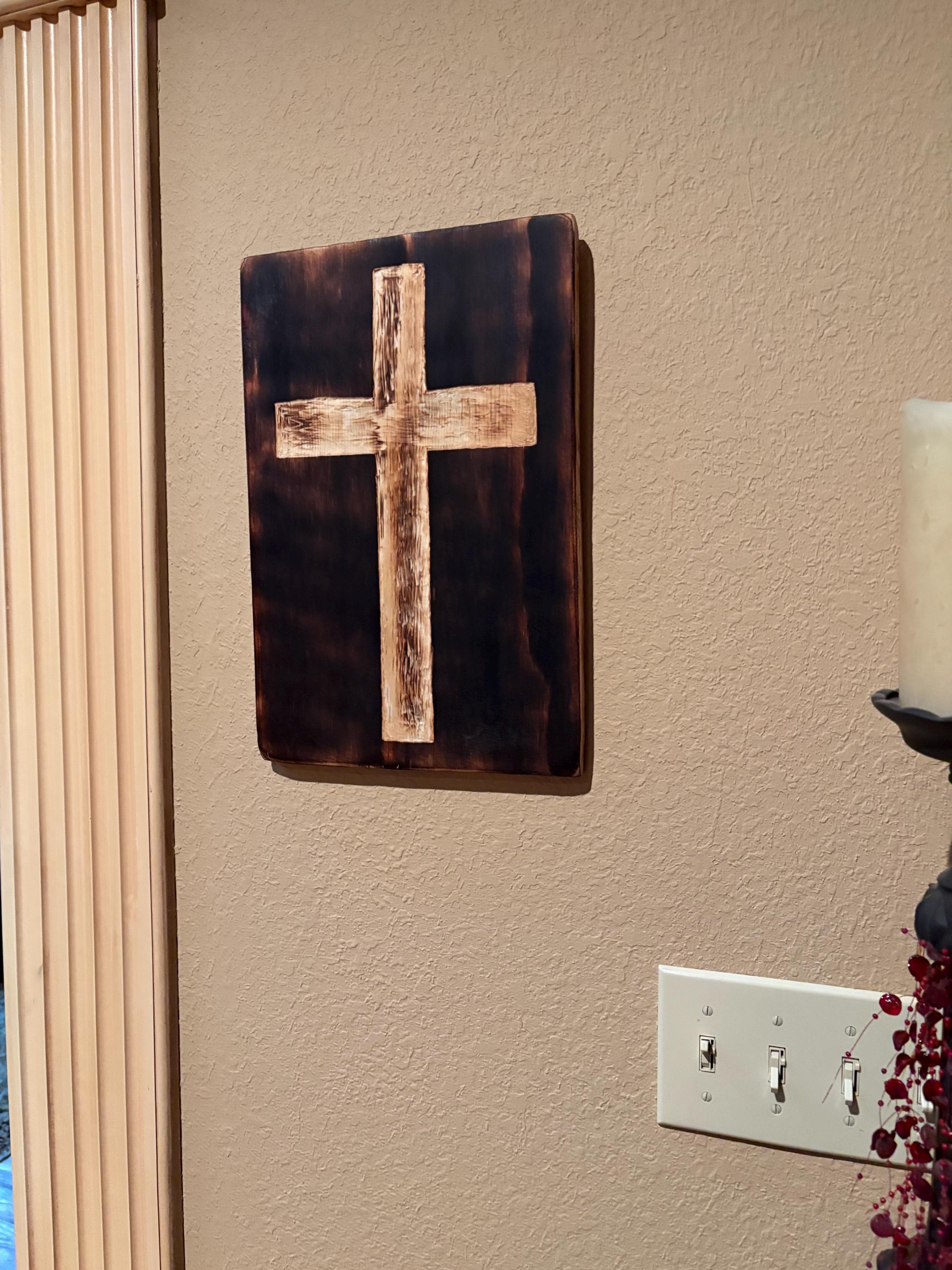 Rustic Cross Wall Decor (hand Carved) - Etsy