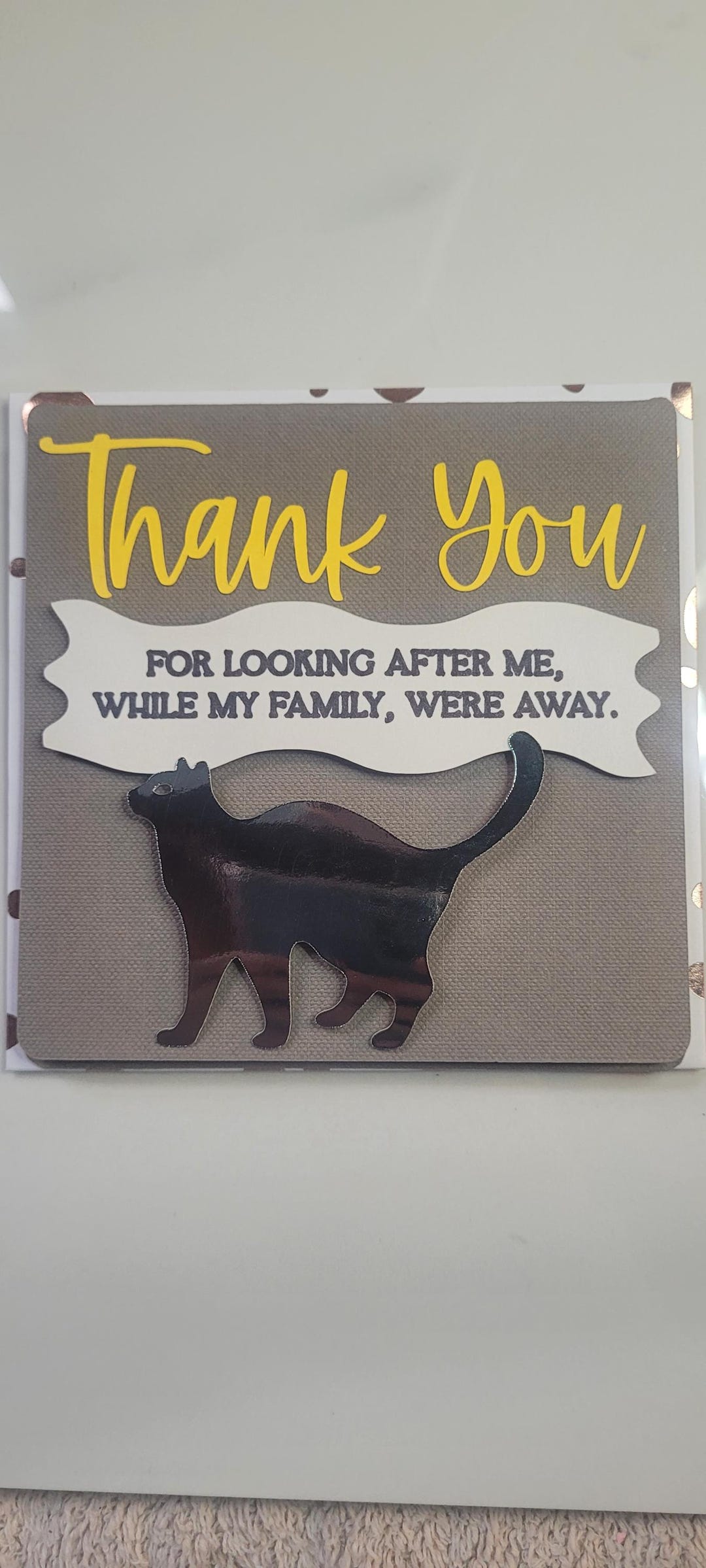 Thank You Cat Sitter Card: for Looking After Me While Family Away ...