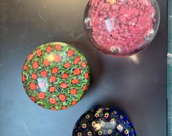 pisapapeles de vidrio artístico vintage