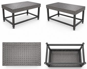 1200x800 Welding Table DXF File, 6mm Steel Fixture Table Plans, CNC Laser Cut Welding Jig, Modular Fab Table PDF