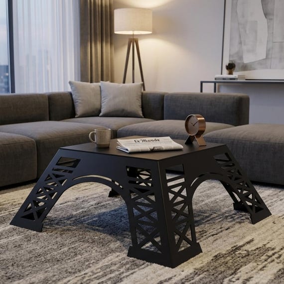 Eiffel Tower Coffee Table DXF PDF Files | Laser Cut CNC Table Design | Metal Table Plans | Ready To Cut Digital Download