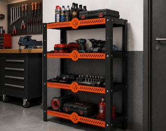 Garage Storage Rack DXF File, Workshop Shelf Plans, Tool Organizer CNC Laser Cut Files, Metal Utility Shelf Pdf Dxf
