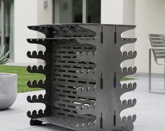 Vertical BBQ Grill DXF File | Charcoal Mangal Laser Cut Plans | CNC Plasma Cutting File | Shashlik Skewer Grill | Pdf Step Instant Download
