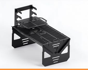 Portable grill cutting file, laser cut fire pit plan, collapsible metal bbq design, plasma cutting files for camping grill