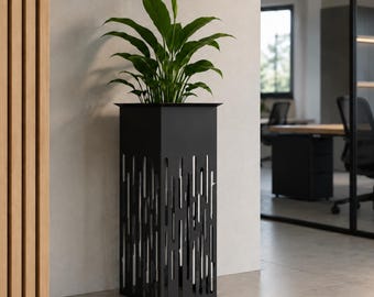 Metal Planter DXF File, Laser Cut Planter PDF, CNC Flower Pot Stand, Modern Steel Planter Box, Sheet Metal Laser Cut Design