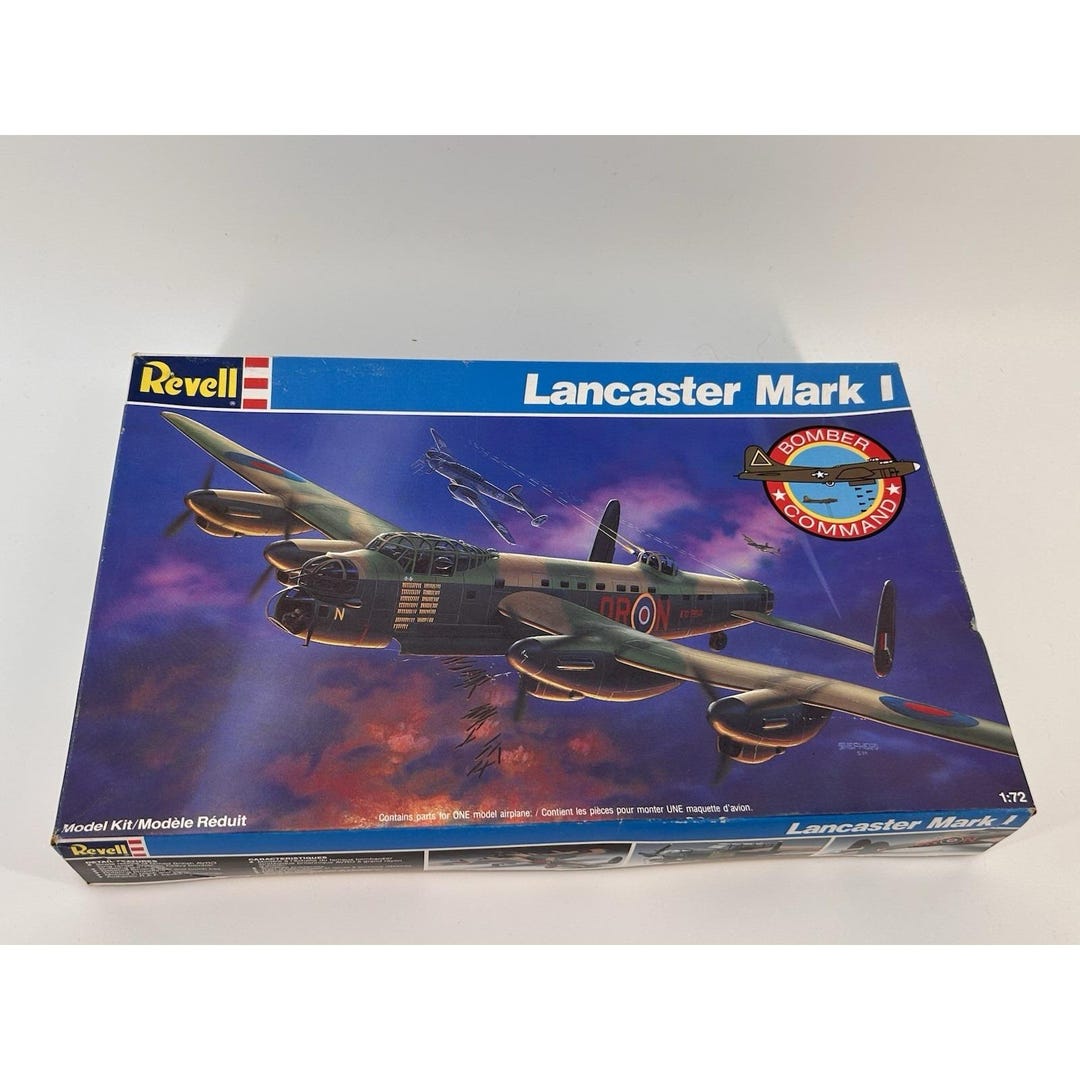 REVELL Lancaster Mark I WWII BOMBER 1:72 4340 1989 Issue - Etsy