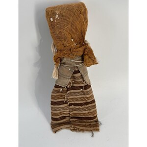 Vintage Chancay Peruvian Funerary Doll 10.5" Tall Mother & Child Burial Doll image 5