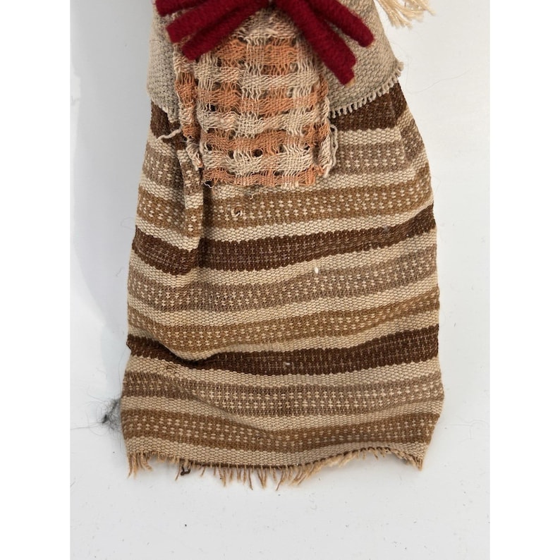 Vintage Chancay Peruvian Funerary Doll 10.5" Tall Mother & Child Burial Doll image 4