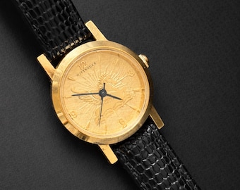 Vintage Wittnauer Pegasus Watch Gold Plated  Original Strap 90s Minimalist Dainty Women’s Quartz Watch