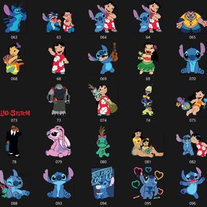 Lilo and Stitch Clipart Bundle, Lilo and Stitch SVG PNG, Cute Lilo, Stitch, Angel Watercolor Clipart Hand drawn Stitch Art, Lilo & Angel PNG