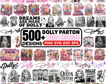 500+ Dolly Parton PNG Bundle, Country Music Queen PNG, Cowgirl Shirt Design, What Would Dolly Do PNG, Western Sublimation, Digital Download