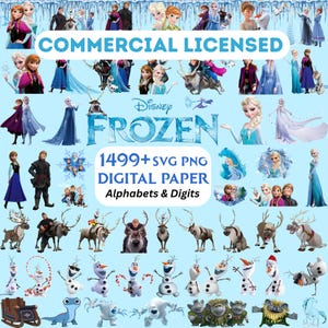 Frozen Svg Bundle, Frozen Svg, Elsa Svg, Anna Svg, SVG for Cricut, Princess Svg, Olaf Svg, Frozen Clipart, Frozen Birthday, SVG for Cricut