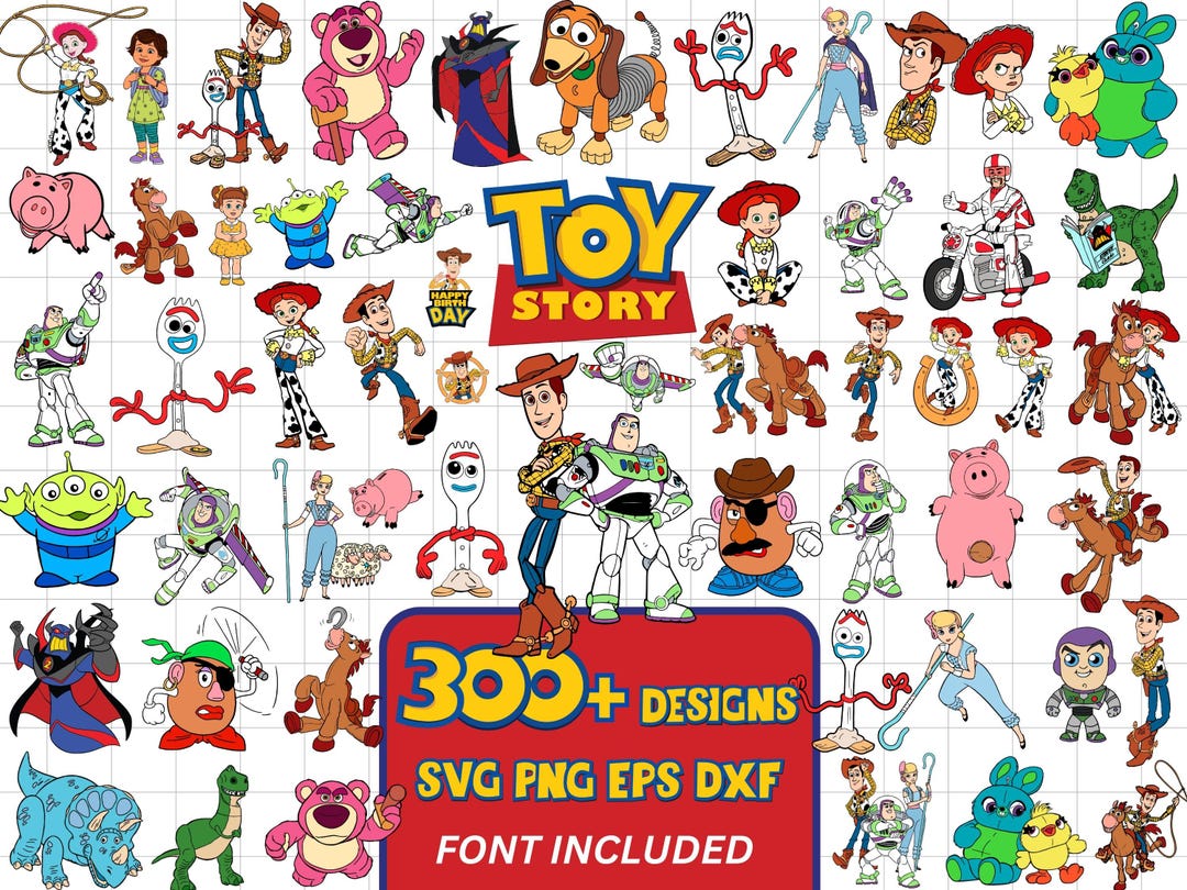 Toy Story PNG SVG – 300+ Designs | Buzz Lightyear Png, Woody and Jessie PNG, Toy Story Fon