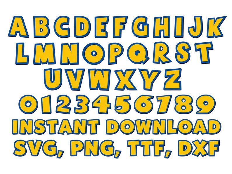 Toy Story SVG Clipart Bundle & Alphabet, Buzz Lightyear Woody Jessie PNG, Toy Story Cut Files for Cricut Silhouette, Digital Download PNG