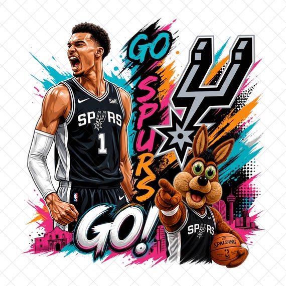 Go Spurs Go PNG, San Antonio Spurs PNG, Basketball Fan Shirt Design, Basketball Game Day Graphic, Digital Download