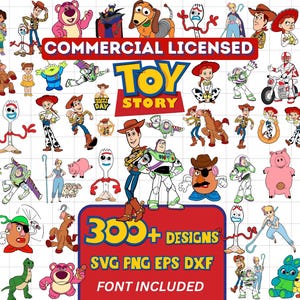 Toy Story PNG SVG - 300+ Designs | Buzz Lightjahre Png, Woody und Jessie PNG, Toy Story Schriftart für Cricut, Geburtstag & Shirts - digitaler Download Bild 1