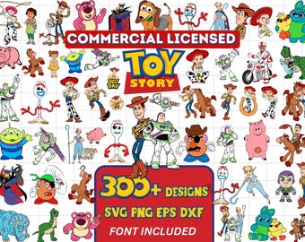 Toy Story PNG SVG - 300+ Designs | Buzz Lightjahre Png, Woody und Jessie PNG, Toy Story Schriftart für Cricut, Geburtstag & Shirts - digitaler Download