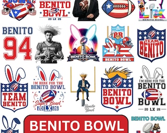 Bunny Bowl Png Svg, Team Benito SVG, Bad Bunny Football, Team Benito Football Logo SVG, Football Bowl Halftime Show, Football Fan Gift