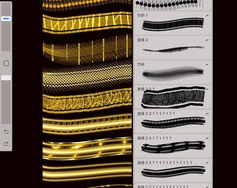 Misshfr Brushset for Procreate: Gold-plated Procreate Brushes for Procreate - Fashionable and useful decorating brushes