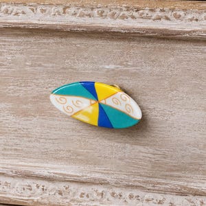 Vintage Ceramic Cabinet Knobs,  Hand-Painted Drawer Knobs ,Boho Dresser pulls handles