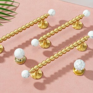 Beaded Brass Drawer Pulls,Crystal Stone Kitchen Cabinet Handles, Chrome Gold Wardrobe Cupboard  hardware