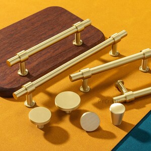 Pomelli per cassetti in ottone massiccio, maniglie per mobili dorate, pomello per armadio antico