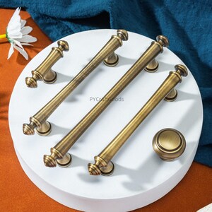 Solid Brass Kitchen Cabinet Handles ,Antique Drawer Pulls, Polished Chrome Wardrobe Knobs Hardware