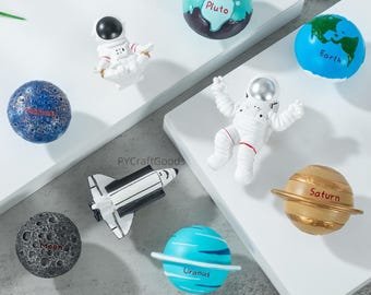 Ladeknoppen ruimteplaneet, handgreep astronaut, unieke hardware kinderkamerknoppen