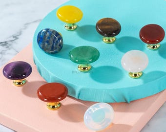 Colorful Stone Dresser Drawer Knobs Pulls, Unique Cabinet Handles, Wardrobe Knobs Hardware