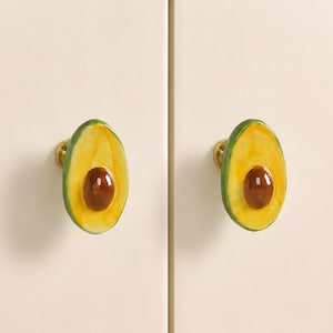Fruit Shaped Ceramic Drawer Knobs, Funky Cabinet Knobs Pulls ,Unique Home Decor